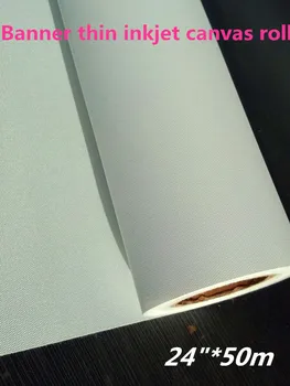 

24"*50m Good quality 110gsm thin Canvas printable fabric with good coated for sale