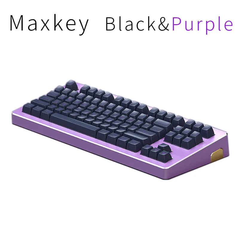 MAXKEY черный и фиолетовый 136 ключей SA профиль колпачки Набор для проводной USB механическая клавиатура Вишневый выключатель MX брелки
