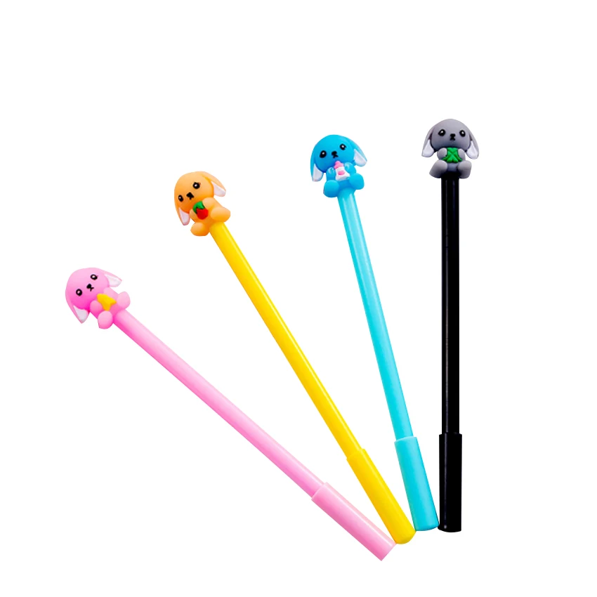

30pcs/lot Colorful Dog Animal Neutral Pen Gifts for Kids 0.5mm Gel Pen Black Ink Pens Signature pen Office School Supplies