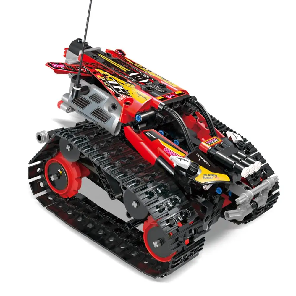 

DIY Assembled Electric Crawler Stunt Racing Toy 2.4G APP Remote Control Assembling Building Blocks Toys