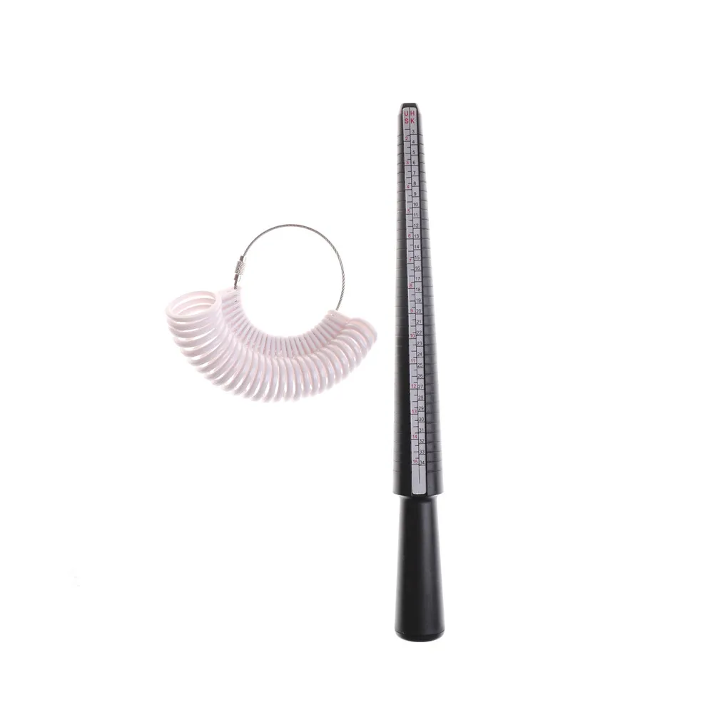 

1Set Ring Sizer Finger Sizing Measuring Stick Metal Ring Mandrel