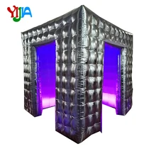 Gold or Silver Cube 2.5m Inflatable Photo booth Cabin Tent with LED Strips lights and Air fan Portable Photo booth for Party Gold or Silver Cube 2.5m Inflatable Photo booth Cabin Tent with LED Strips lights and Air fan Portable Photo booth for Party