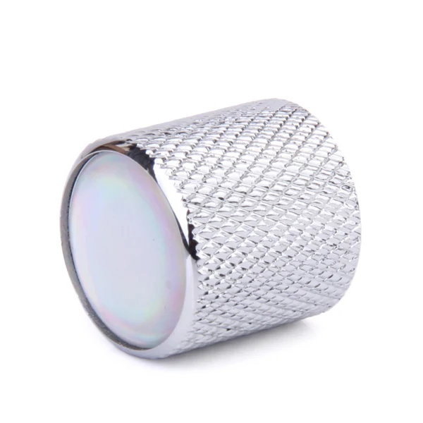 4pcs Volume Tone Control Guitar Knob for Electric Guitar  Silver with Pearl White Top