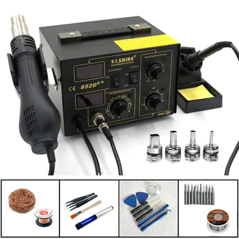 

SAIKE 852D++ Rework Station Electricity Soldering Iron Adjustable Constant Temperature 2In1 Rework Soldering Soldering Heat Gun