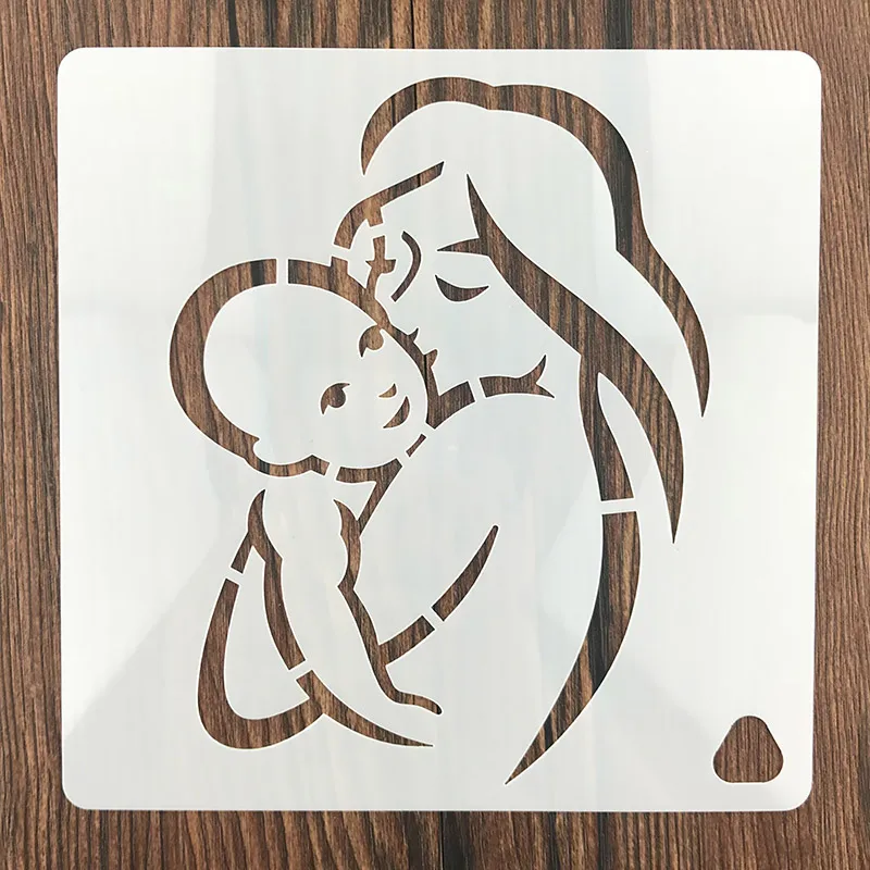 Папа мама дети счастье семья трафарет для живописи штамп скрапбукинга украшения
