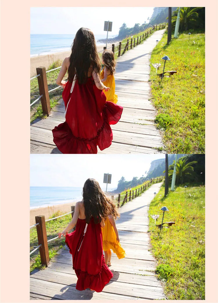 chiffon ruffles girls dress summer 2017 bohemian irregular maxi long red brand princess dress little teenagers girls clothes 4 5 6 7 8 9 10 11 12 13 14  years old little big teenage girls princess dress kids 2017 new girls dresses  (11)