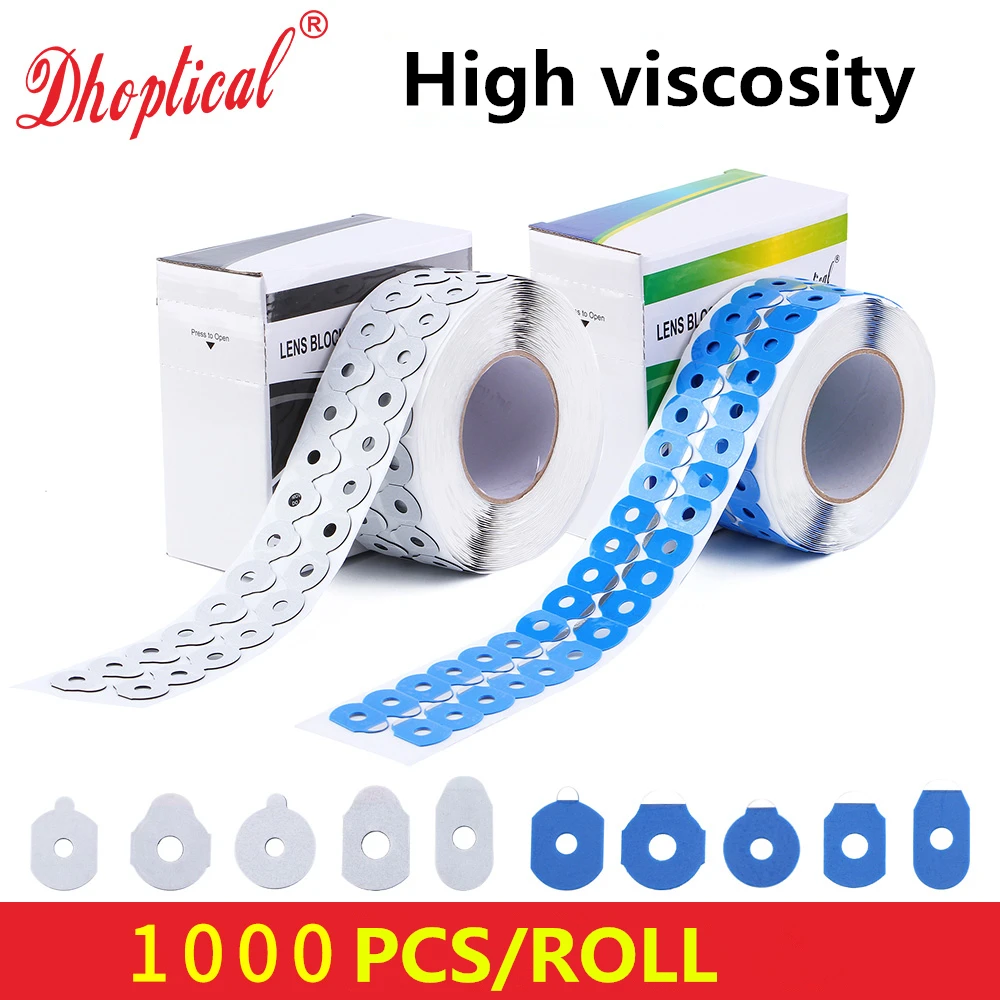 

free shipping eyeglasses adhisive tape 1000pcs/roll High viscosity Edging Polishing Blocking Pads Sticker wholesale