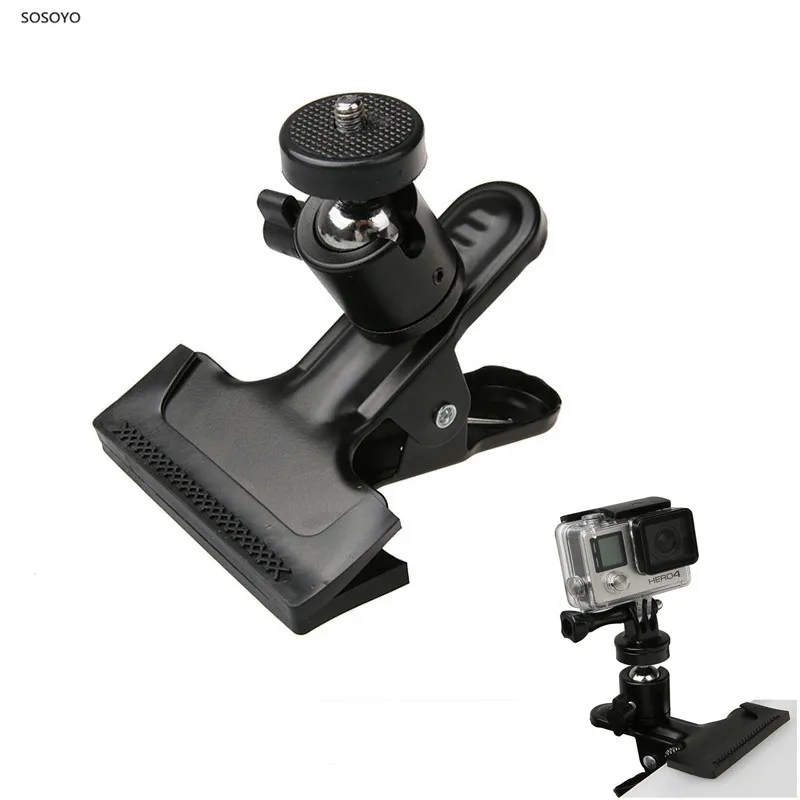 360 Degree Rotating Strong Clamp Universal Clip For Gopro Hero 7 6 5 4 ...