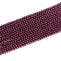 Высокое качество натурального прозрачный фиолетовый красный гранат альмандин маленький круглый свободные бусины 3 мм 15 
