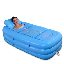 Портативная ПВХ Ванна для взрослых, складная надувная ванна, безопасная и экологически чистая Нетоксичная Толстая Ванна ручной насос