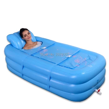 

Portable PVC Adult Bath Tub, Folding Inflatable Bathtub, Safe And Environmentally Friendly Non-toxic Thick BathTub Hand pump