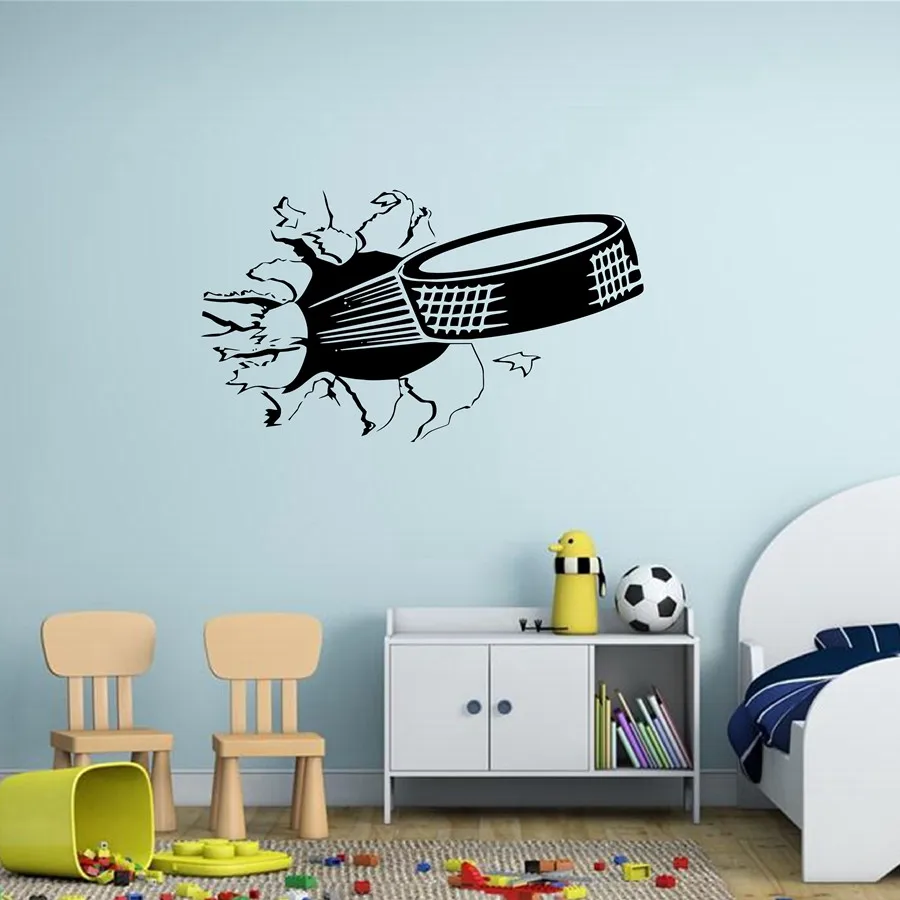 Декор для детской комнаты для мальчиков в спальню настенные художественные украшения спортивные хоккейные наклейки на стену съемные обои