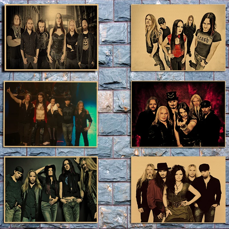 

Nightwish music rock vintage poster retro nostalgia kraft paper decorative painting wall sticker 42*30cm