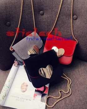 

by dhl or ems 100pcs Women's handbags Fashion Heart Shape Small Purse Bag Ladies shoulder bags