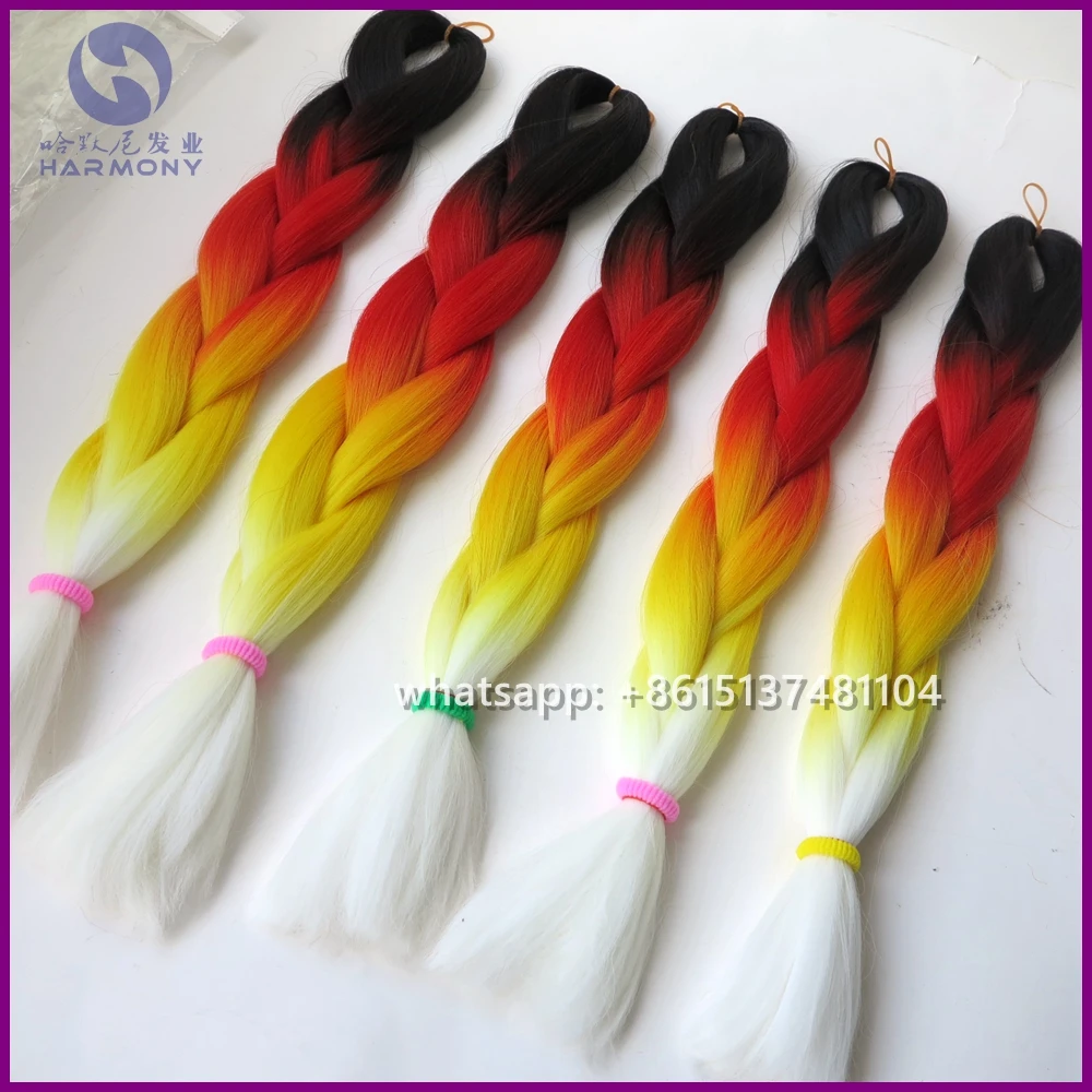 Free Shipping 10pcs Lot Colored 24 100g Ombre Color Brading