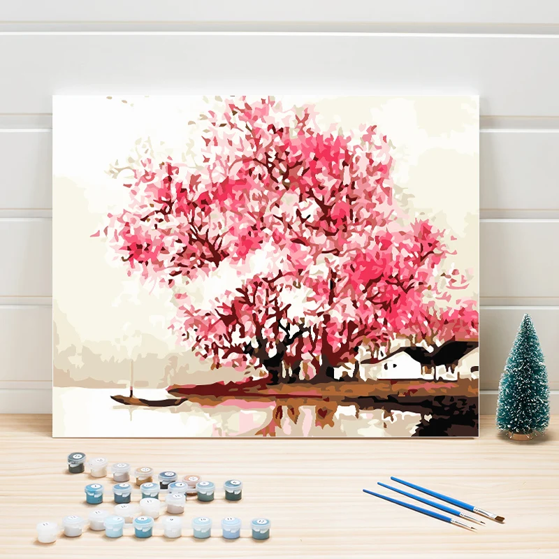 

Landscape Painting On Linen Canvas Picture By Number One Piece For Living Room Wall Artwork Home Decoration Unique Gifts 40x50cm