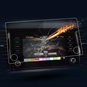 

8 Inch Screen Protective Film Car GPS Navigation Tempered Glass Screen Protector For Skoda Kodiaq Karoq 2017 2018 car Sticker