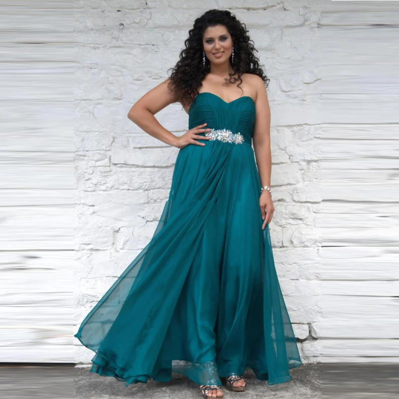 teal color evening gowns