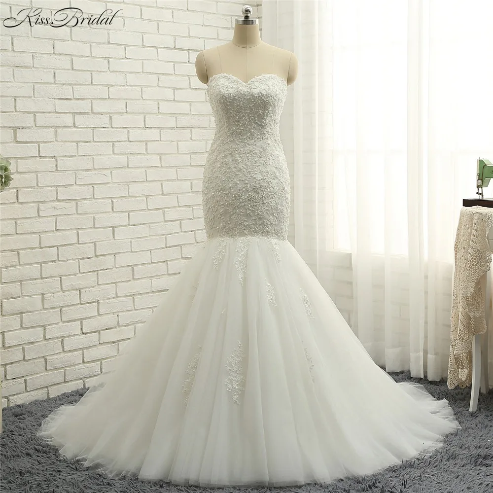 tulle beaded lace sweetheart wedding dress