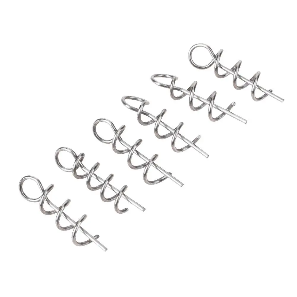 

100Pcs Spring PinHook Needle Lock Fixed For Soft Worm Lure Baits Fishing Tools