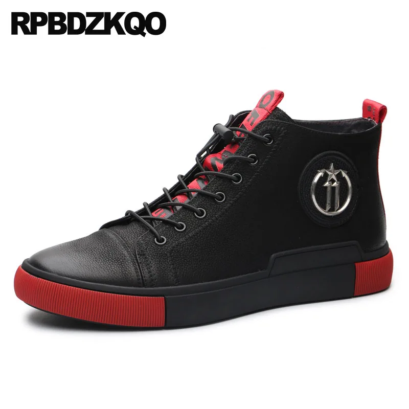 

Sneakers High Top Skate Metal Designer Casual Shoes Men Hip Hop Winter Italian Italy Stars Trainers Brand Black British Style