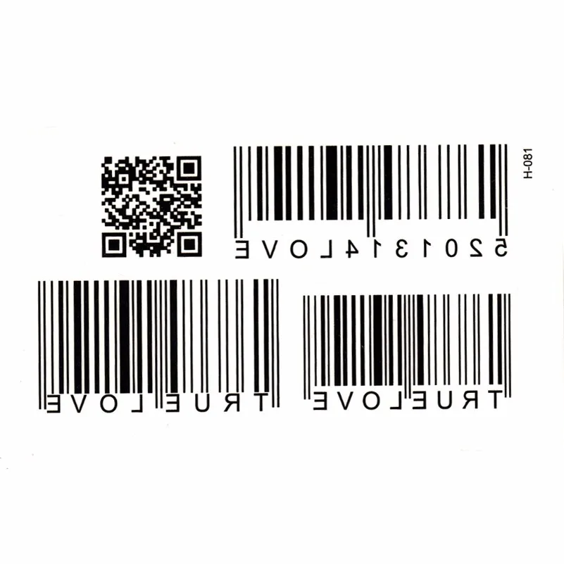 Новая мода Флирт Временные татуировки стикер поддельные татуировки стикер s флэш тату боди-арт красота qr-код поддельные татуировки