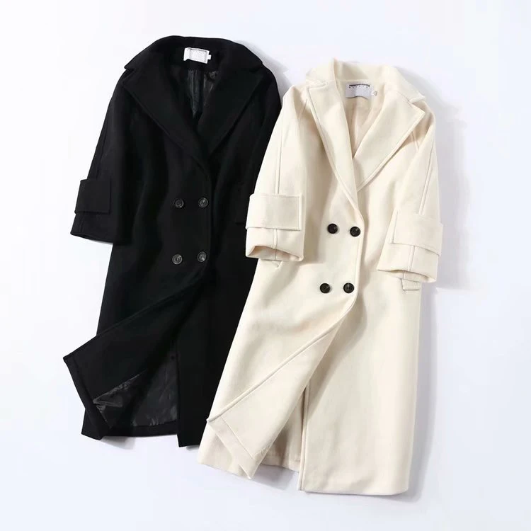 B2 Et Lâche Chaud Noir Vêtements La Taille Mélanges 5xl Casual De Épais 890 Hiver Manteaux Pardessus Femmes Plus blanc Automne Laine Mode wrBaIZFxrq
