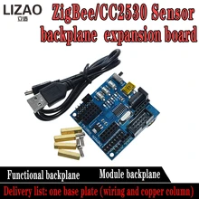 Cc2530 zigbee sensor nó baseboard módulo funcional placa de expansão porta usb 24 mhz 256kb