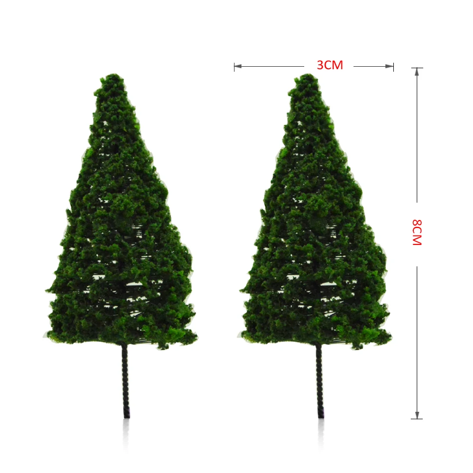 

Teraysun 20X Ho Railway Scenery Layout 80mm Iron Wire Model Tower Pine Tree Miniature Model Scale Tree