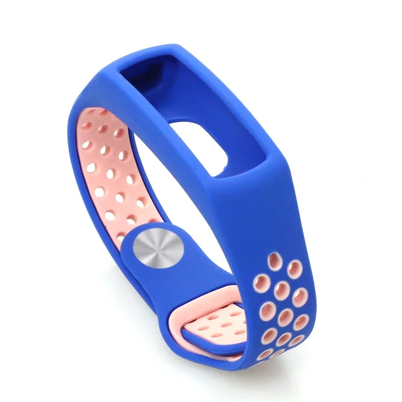 Blue pink Силиконовый ремешок для huawei Honor Band 4 Smart Bracelet двухцветный дышащий ремешок для часов спортивный браслет для Honor Band 4 ремешок - Цвет: Blue pink