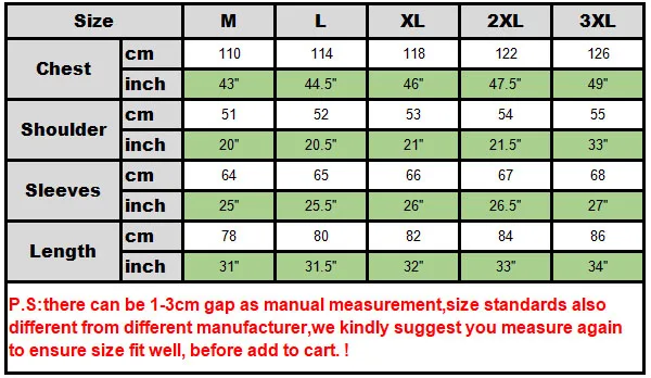 purple size chart
