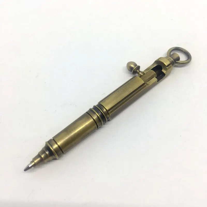 Инструменты для письма мини EDC латунная шариковая ручка креативная Ретро типа