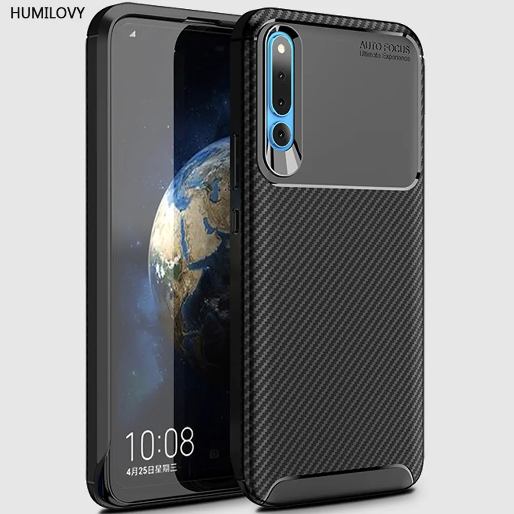 

For Huawei Honor Magic 2 Case for Huawei Honor Magic2 Cover Carbon Fiber texture Shockproof Soft TPU Back Cover On Honor Magic 2