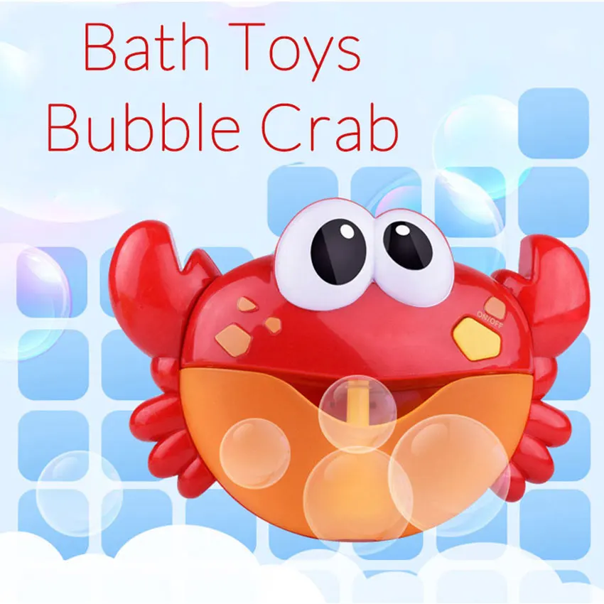 cheap New Funny Bubble Crabs Bath Toy with Sucker Maker Music Bathroom Shower Pool Bathtub Soap Swimming Machine Gift for Children