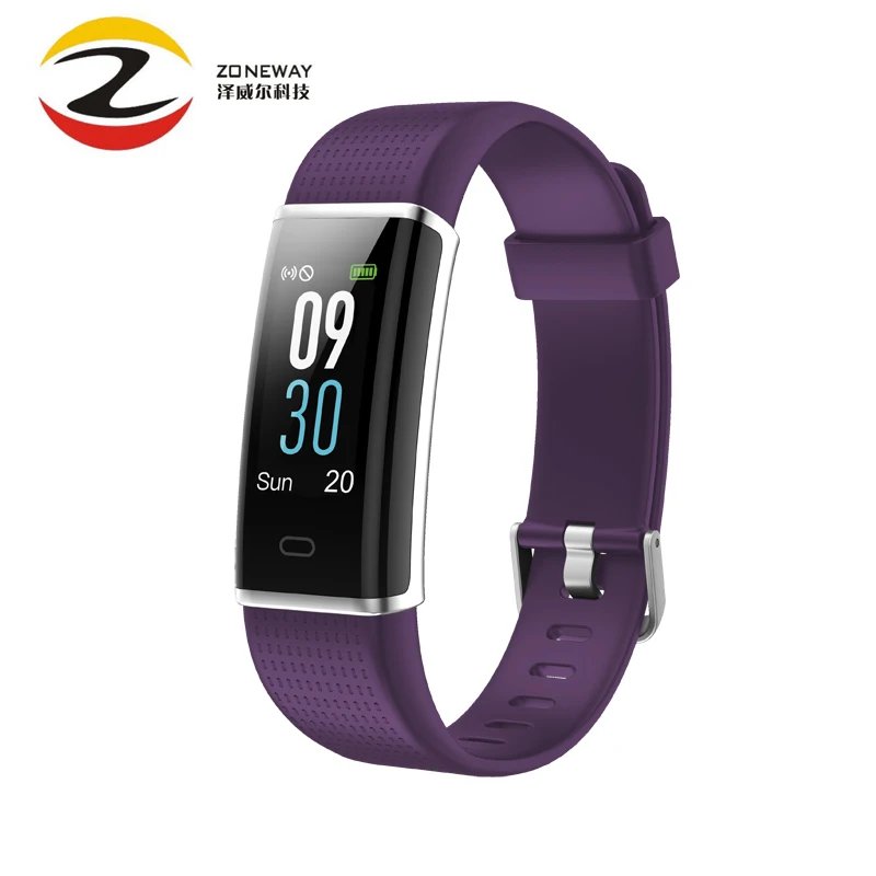 D130 Plus HR фитнес-браслет цветной экран IP67 Водонепроницаемый пульсометр умный монитор сна умные браслеты для Xiaomi IOS OPPO - Цвет: purple with box