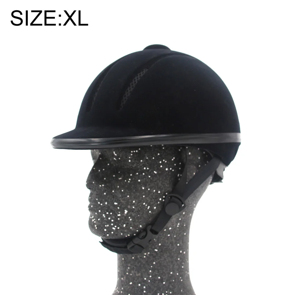 Профессиональный шлем для верховой езды, регулируемый размер, половинное покрытие для лица, защитные головные уборы, оборудование для безопасности для квестрианцев - Цвет: XL