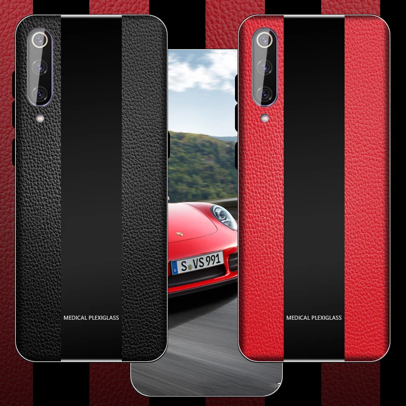For Xiaomi Mi 9 Mi9 SE Case Luxury Leather Business 8 Pro 8SE Max 3 Mix Redmi 7 Note 6 5 S2 Plexiglass Cover |