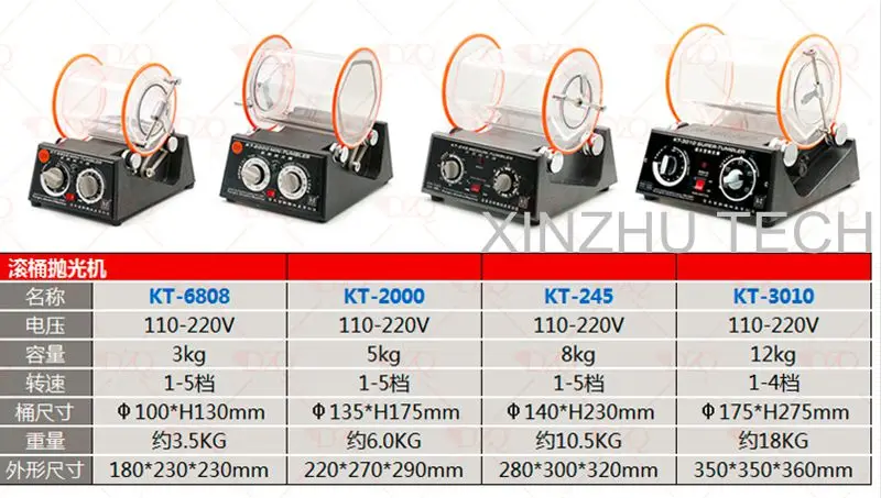 KT-2000 прокатки барабаны станок для полировки ювелирных украшений Вибрационный стакан баррель поворотный галтовочная машина ювелирные изделия полировальные инструменты ёмкость 5kgs