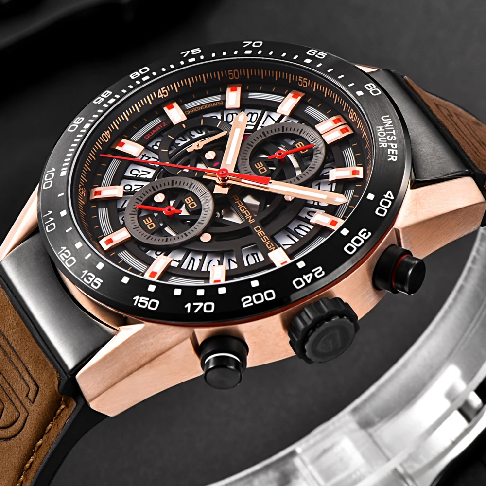 

Pagani design Mens Watches Top Brand Luxury Quartz Men Watch leather silicone Strap Casual Sport Male clock Relogio Masculino