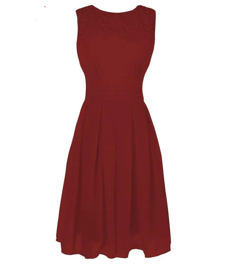 Женское платье без рукавов с кружевом до колена|mint bridesmaid dresses|bridesmaid dressesmint |