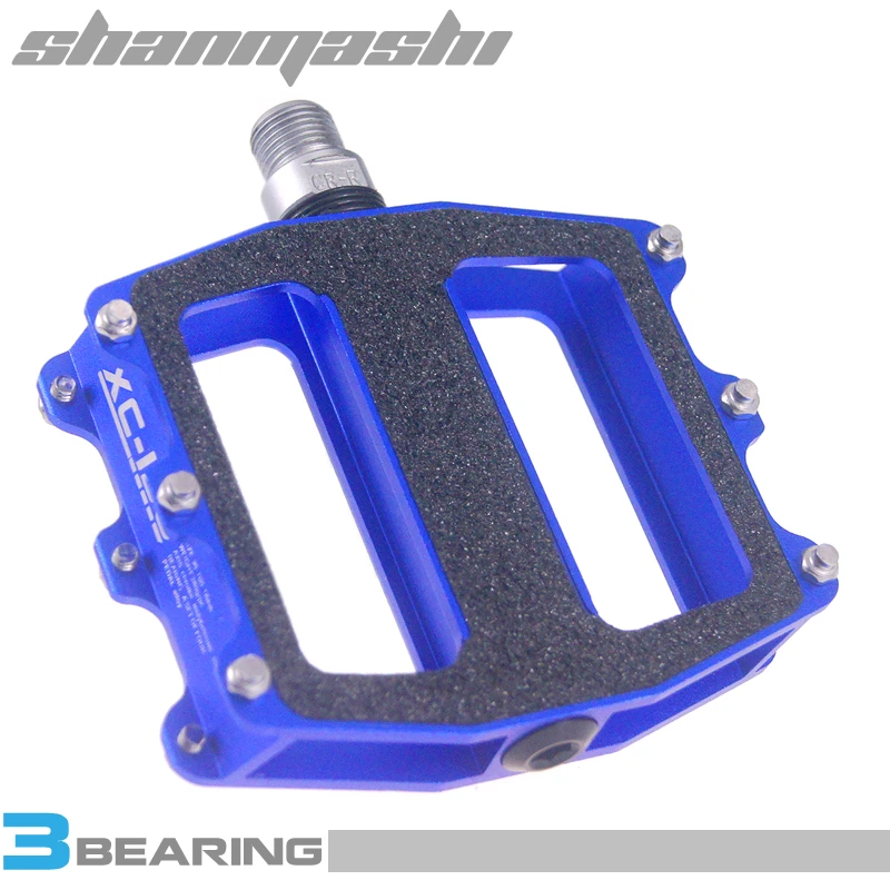 1pair Bicycle Pedals 3 Bearings Wide Non slip Aviation Aluminum Alloy Bike Pedal MTB Pedal 4