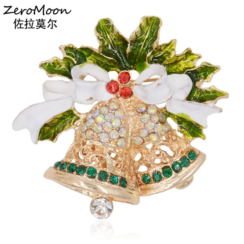 Rhinestone Bowknot Loving Heart Brooch Pin Jewelry Women Christmas Gift Fashion