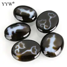 1 шт. натуральные тибетские бусины дзи s плоские овальные двухсторонние Высокое качество тибетские бусины дзи для изготовления ювелирных изделий Diy браслет ожерелье