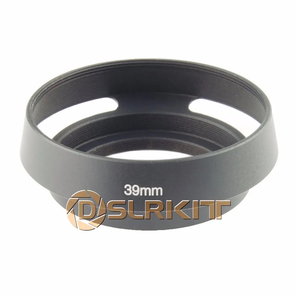 39mm Metal Black Vented Lens Hood for Canon Olympus Leica