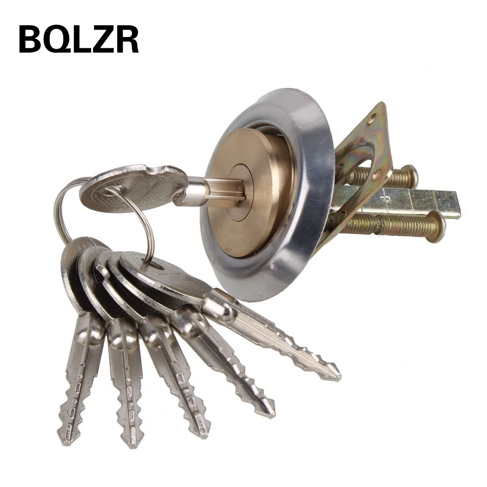 BQLZR Polished Brass Replacement Rim Cylinder Door Lock Nightlatch