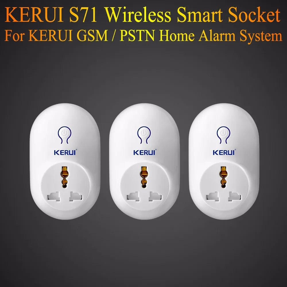 

KERUI Wireless Remote Switch Smart Socket Power EU US UK AU Plug Standard for Home Security Alarm System G19 G18 8218G 433MHz