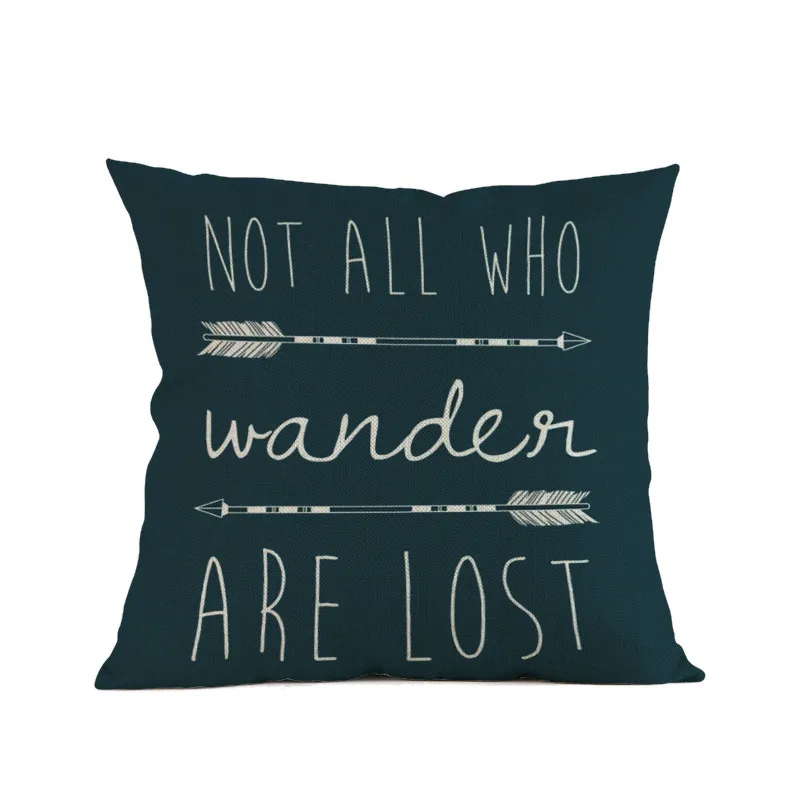 

Polyester linen Pillowcase Arrow Printing Sofa Bed Cushion Cover Waist Throw Pillow Covers Home Decor Festival Pillow Case Q0