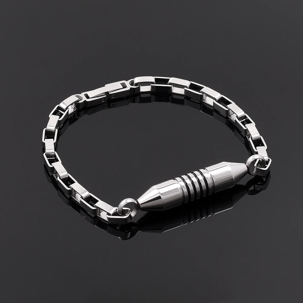 

Fashion Cylinder Urn Bracelet For Ashes Men/Women Stainless Steel Mini Cremation Bangle& Bracelet Jewelry Ashes Locket Wholesale