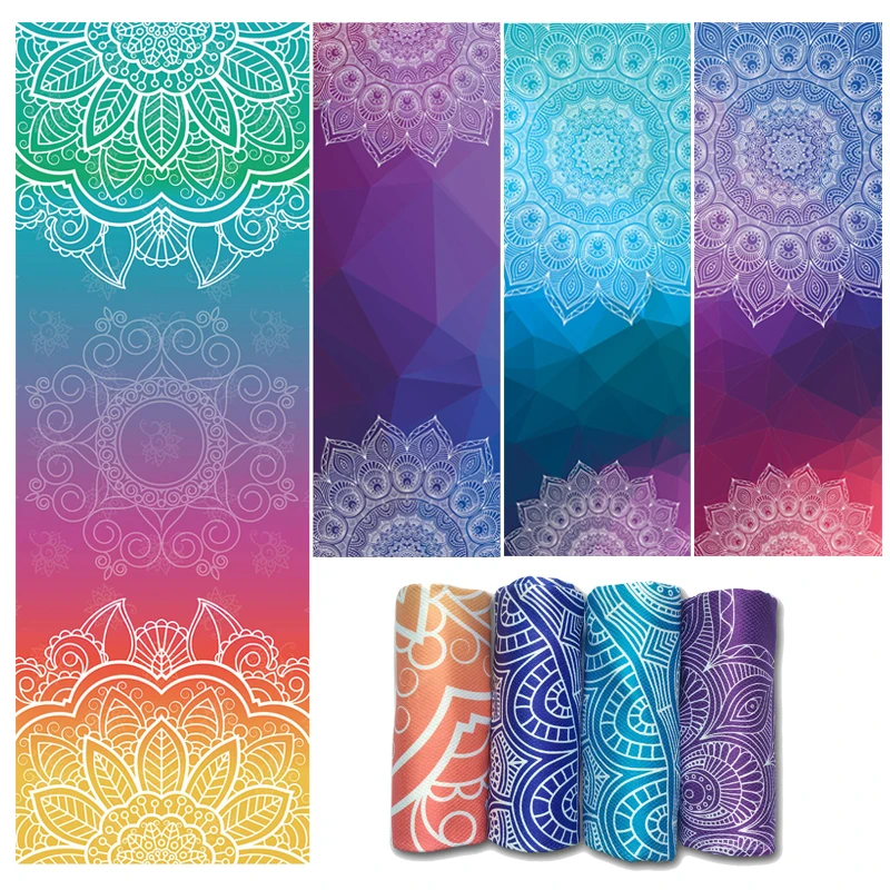 Microfiber Aerobic Yoga Cloth Towel 185*65cm Beach Towel Home Outdoor Colchoneta Ejercicio Gymnastics Mat Blanket