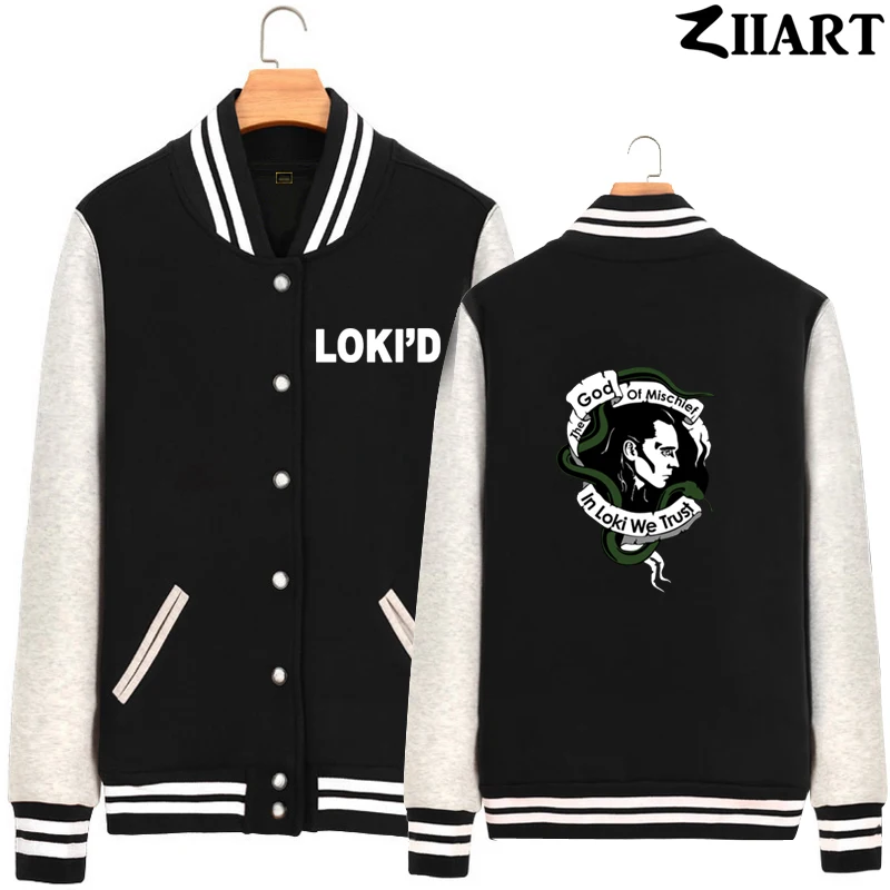 

Loki's Army Helmet Imperial Crown The God Of Mischief We Trust In Loki Girl Woman Full Zip Autumn Fleece Baseball jackets ZIIART